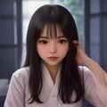 一位戴围巾的女性副教授站在大学礼堂前，神情温和，代表性别研究学术方向
